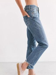 Cigarette Mid-Rise Straight Leg Jean