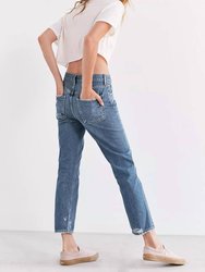 Cigarette Mid-Rise Straight Leg Jean