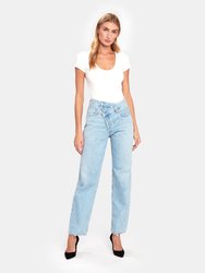 Criss Cross High-Rise Full Length Upsized Jeans