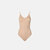 Denim Spaghetti Strap Bodysuit In Nude - Nude