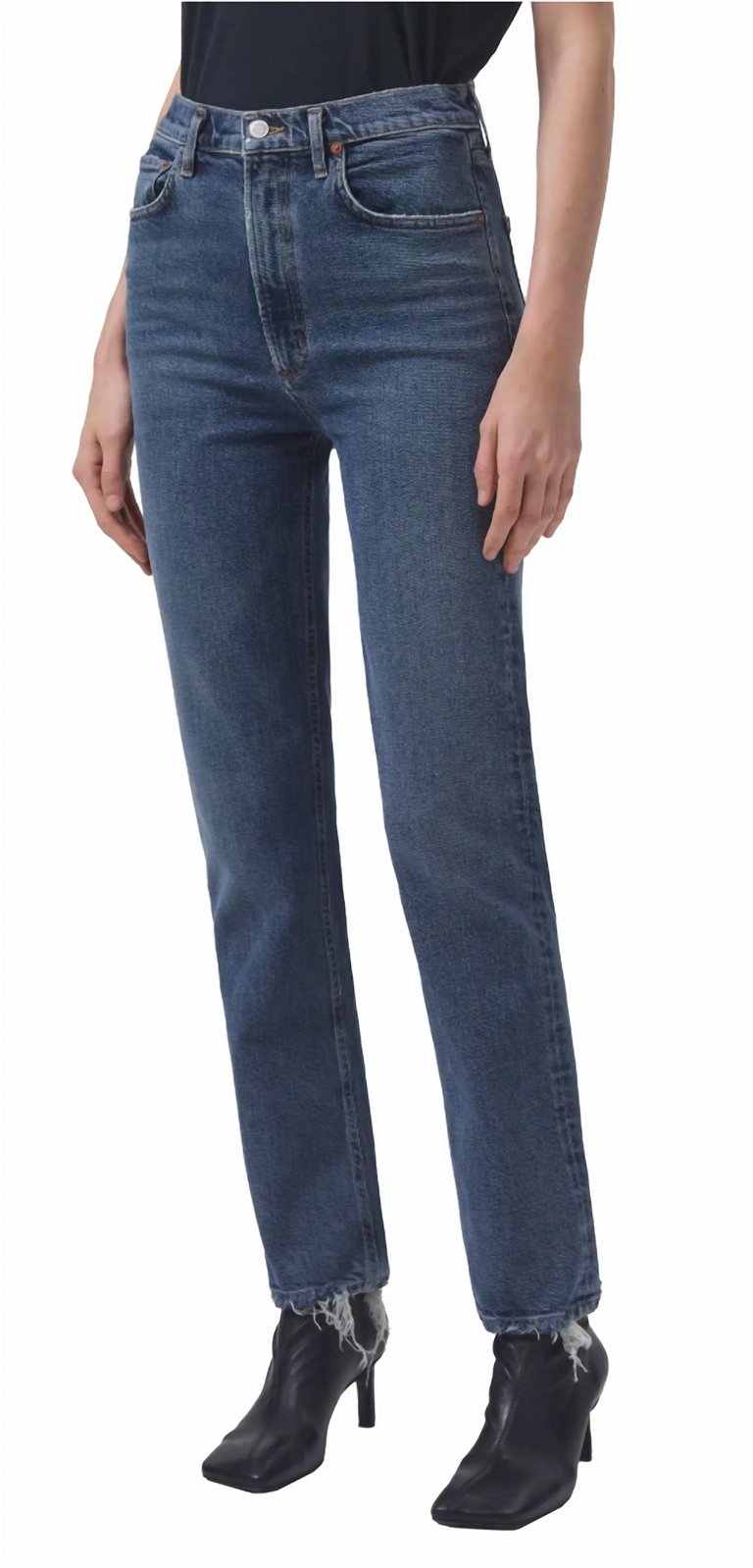 High Rise Stovepipe Jeans In Captivate