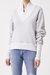 Klara Extended V Neck Sweatshirt - Heather Gray