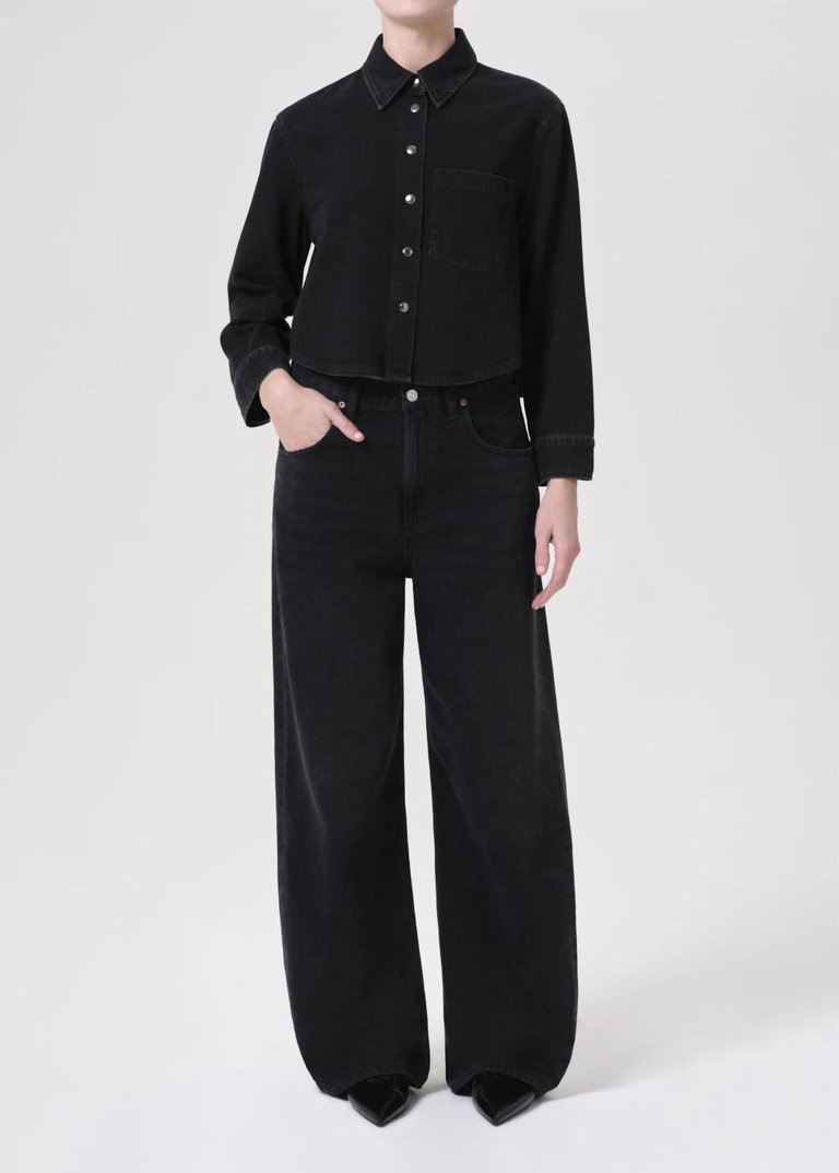 Low Curve Jean In Black Tar - Black Tar