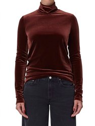 Pascale Turtleneck Top - Chocolate Milk