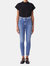 Pinch Waist High Rise Ankle Cut Skinny Jeans