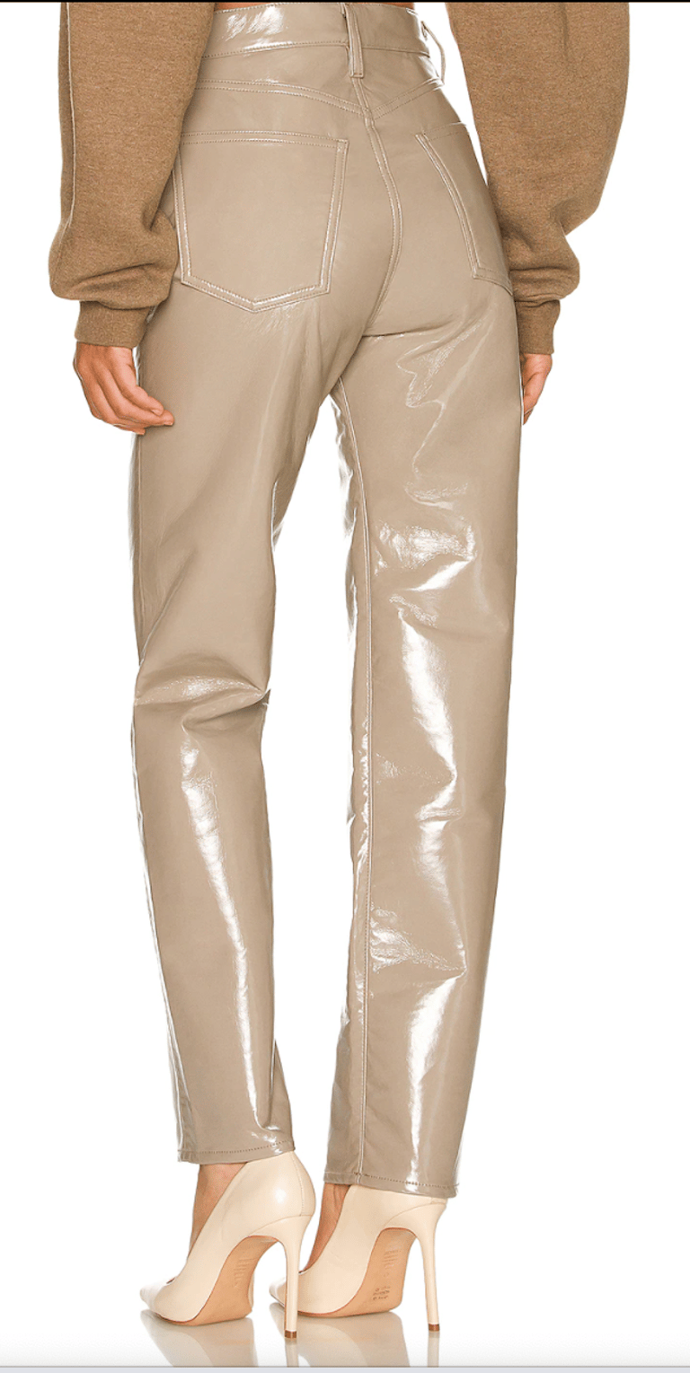 Recycled Leather 90's Pinch Waist Pant