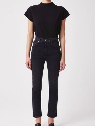 AGOLDE Riley Crop Jean In Panoramic Washed Black product