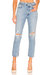 Riley High Rise Straight Crop Jean In Blitz (Med Indigo) - Blitz (Med Indigo)