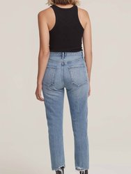 Riley High Rise Straight Crop Jeans