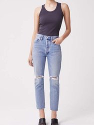 Riley High Rise Straight Crop Jeans