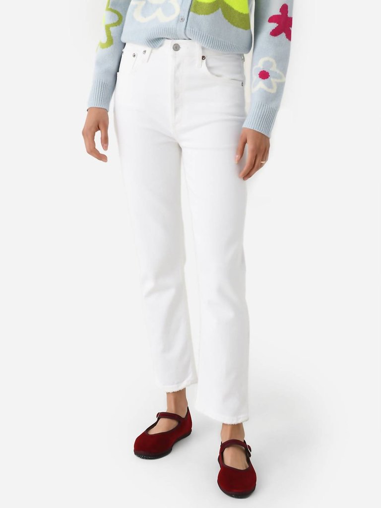 Riley High Rise Straight Jean In Sour Cream - Sour Cream