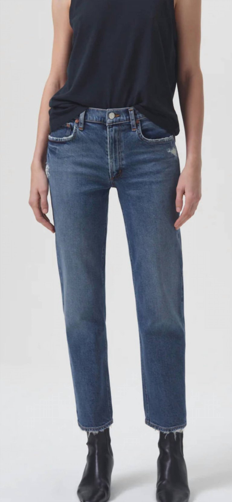 Women's Kye Straight Crop Jeans In Notion