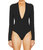 Zena Deep V Bodysuit In Black