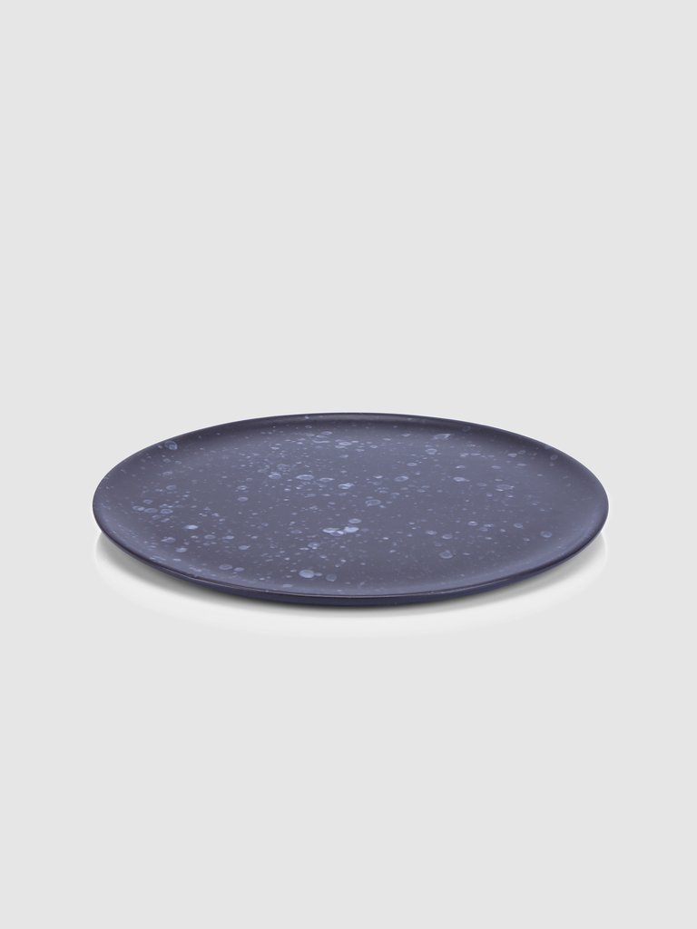 Raw Stoneware Salad Plate - Dark Speckled