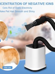 4.7HP Dog Grooming Fur Blow Dryer With 4 Attachment Nozzles, 3 Heat Levels And Adjustable Airflow For Dogs