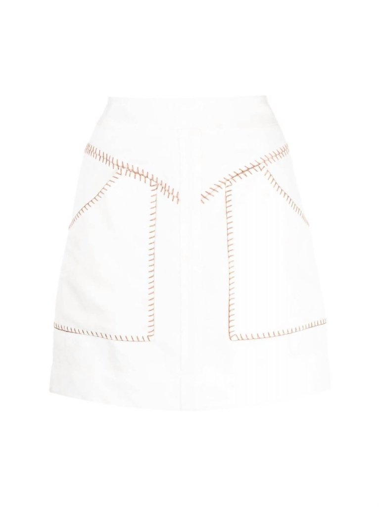 Sahira Mini Skirt In Barberstitch - Barberstitch