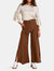 Buttoned Wide Leg Pant