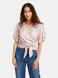 Wrap Tulip Top - Blush