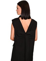 Adriana Cruve Collar Black Sleeveless Blazer