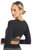 Alisha Color Block Activewear Long Sleeve Top in Black