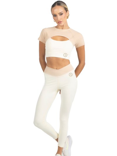 Akalia Alisha V Waistline Colorblock Legging In Beige product