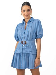 Bree Women's Mini Dress Blue Jean Color - Blue Jean Color
