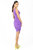 Candice Mini v Neck Dress Purple Color