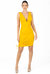Candice Mini V Neck Dress - Yellow
