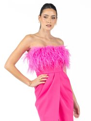 Clarissa Feather Midi Dress