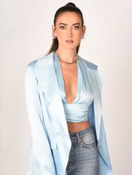 Cleo Cropped Top - Baby Blue