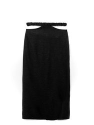 Cleo Midi Skirt Set- Black - Black
