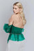 Emerald Peplum Top