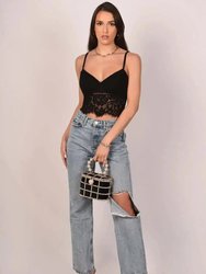 Isabelle Black Bustier Top