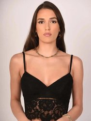 Isabelle Black Bustier Top - Black