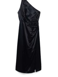 Melissa midi dress- black - Black