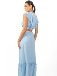 Miah Maxi Women's Dress Baby Blue
