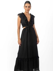 Miah Maxi Women's Dress Black - Black