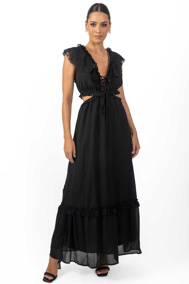 Miah Maxi Women's Dress Black - Black