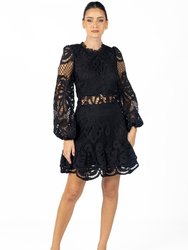 Miranda Black Lace Mini Dress