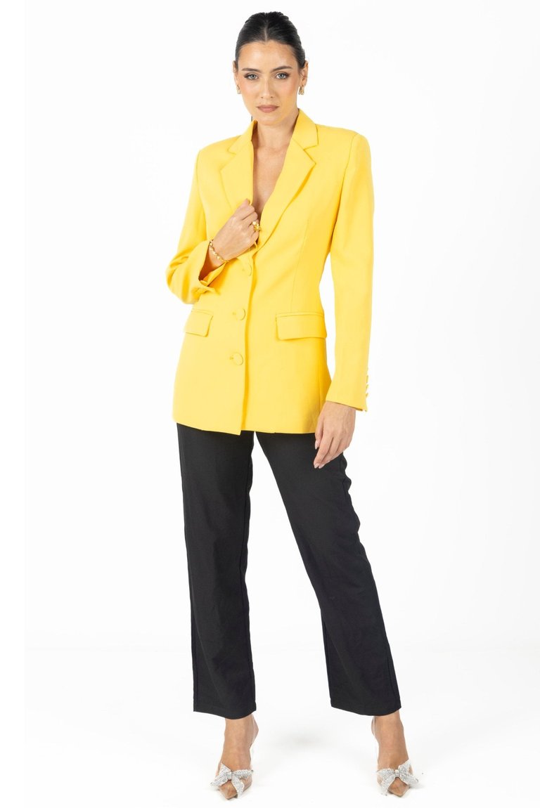 Paris Backless Blazer - Yellow