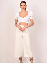 Pilar White Eyelet Set - White