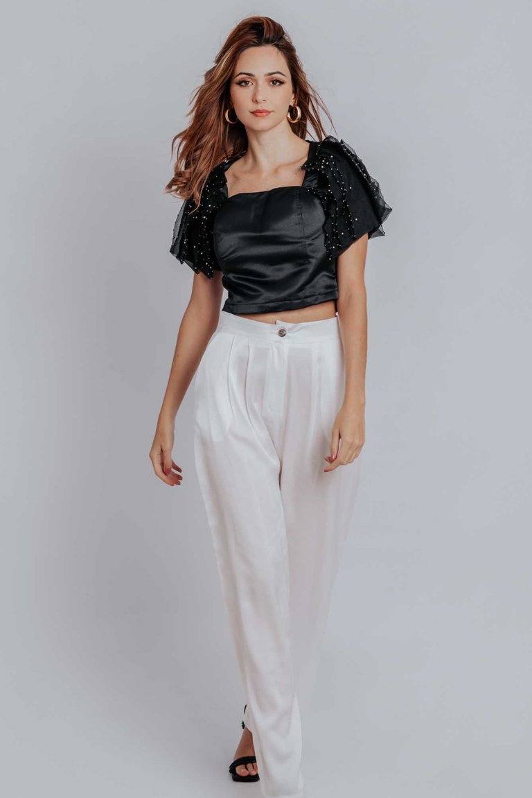 Safiya Palazzo Pants - White