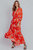 Scarlett Floral Print Maxi Dress - Orange