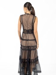 Serena Black Lace Maxi Dress ko