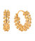 Waterproof 18K Gold Plated Sparkling Hoop Earring - Gold