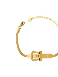 Waterproof Love Me Harder Belt Bracelet Gold Plated - Gold