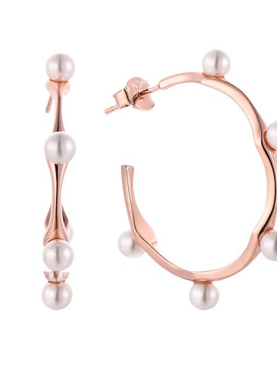 Akalia Waterproof Pearl Beads Round Half Hoop Earring product