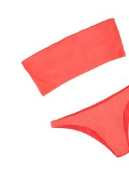 Delta Bandeau Top - Coral - Coral