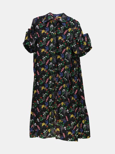 Akira Naka Akira Naka Women's Black Multicolored Short Sleeved Polyester Maxi Dress  product