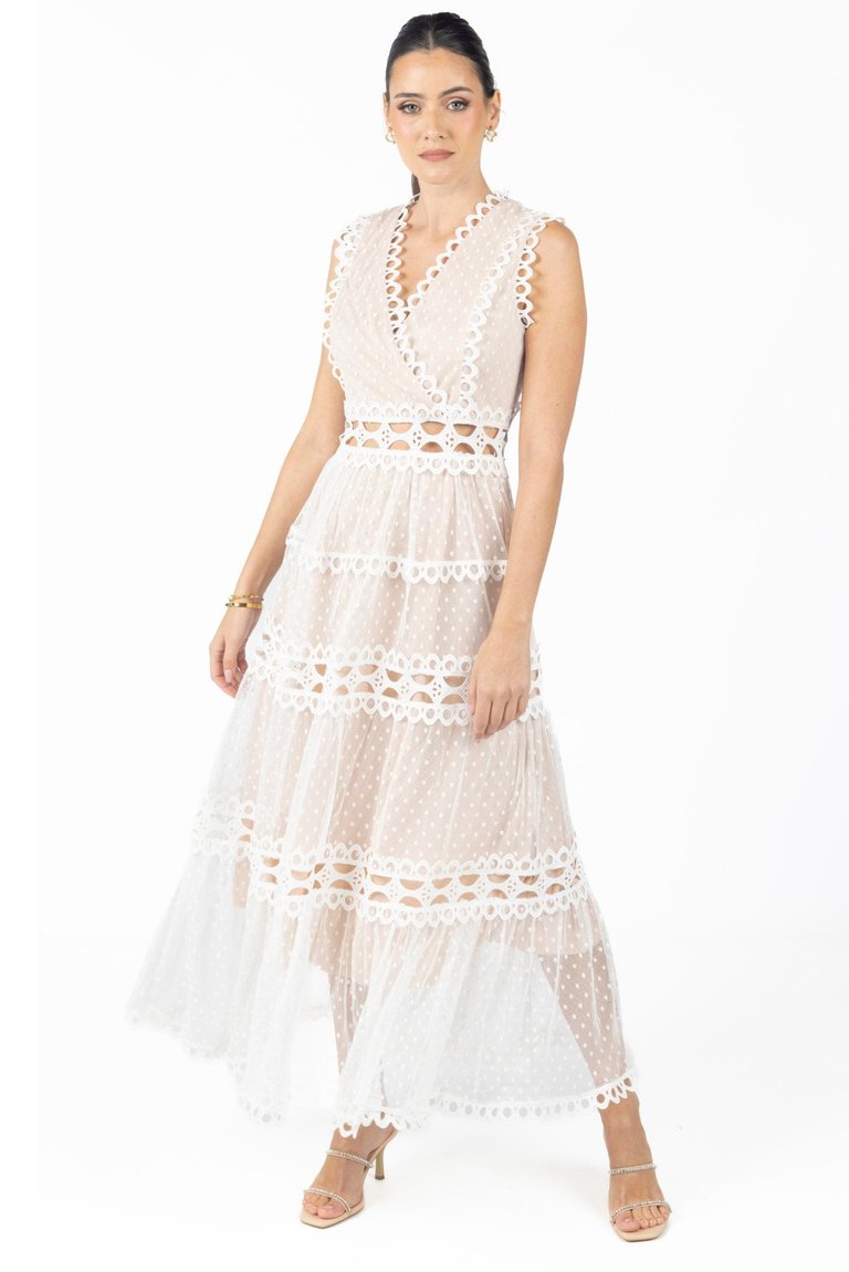 Blair White Lace Maxi Dress